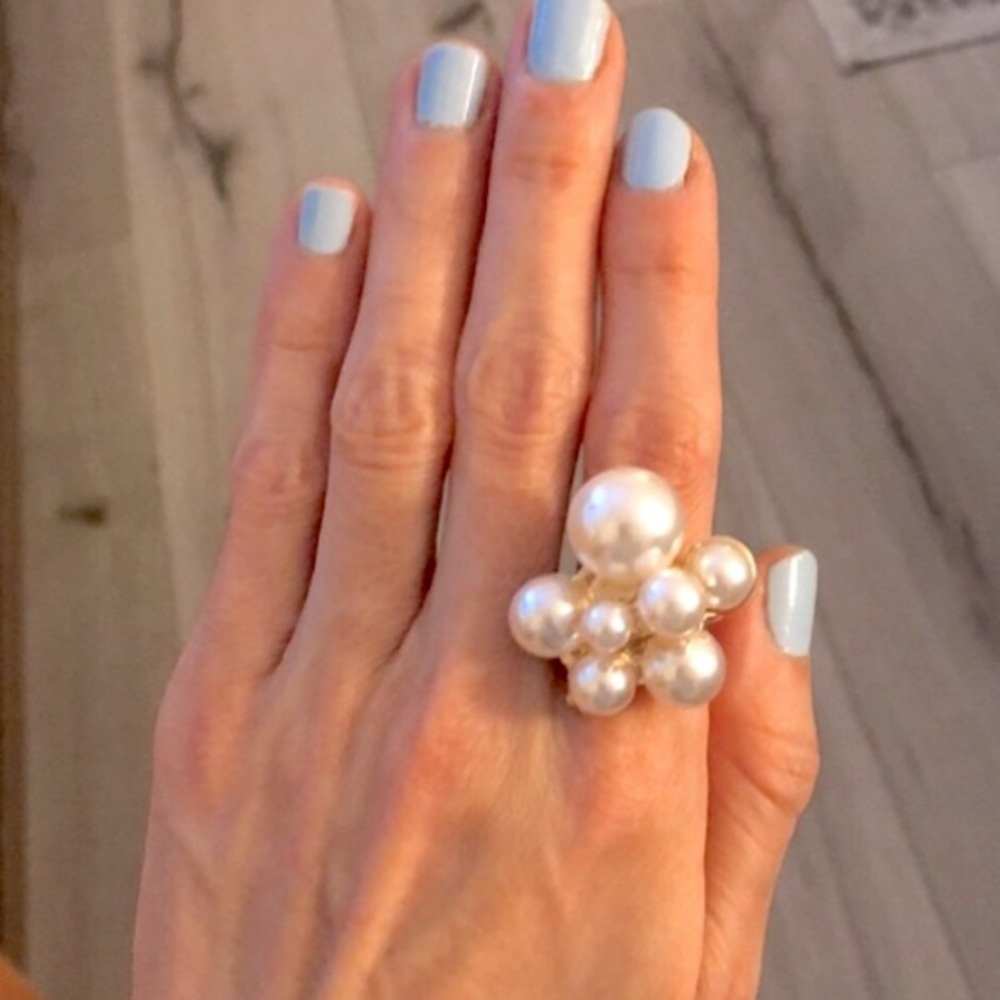 Pearl Cluster Statement Ring - image 8
